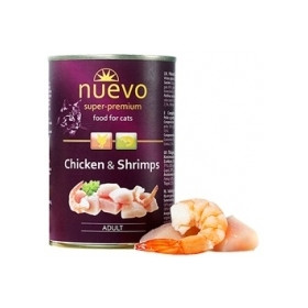 Nuevo Super Premium Chicken and Shrimps Храна за котки над 1 година с пилешко месо и скариди 